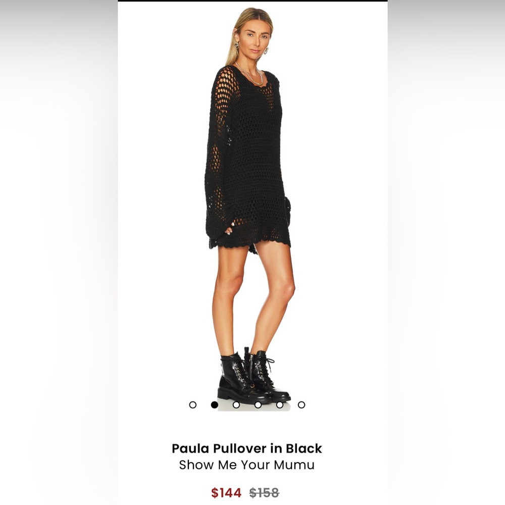 Show Me Your MuMu Paula Pullover Coverup in Black - Picture 2 of 11